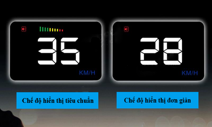 HUD A500 có hai chế độ hiển thị tiêu chuẩn và đơn giản