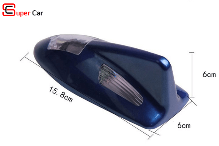 Vây cá mập ô tô có đèn Led năng lượng mặt trời 3
